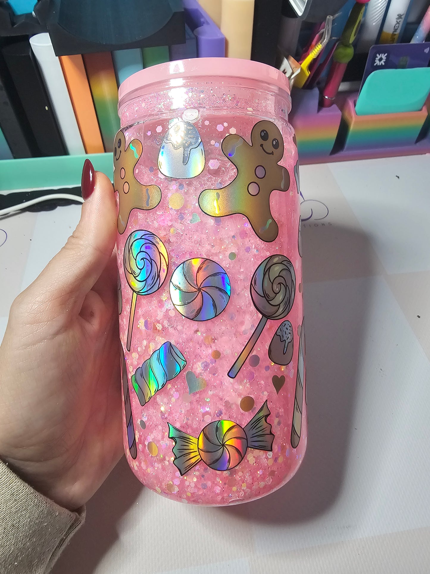 Sweet treats snowglobe with beautiful lid to match
