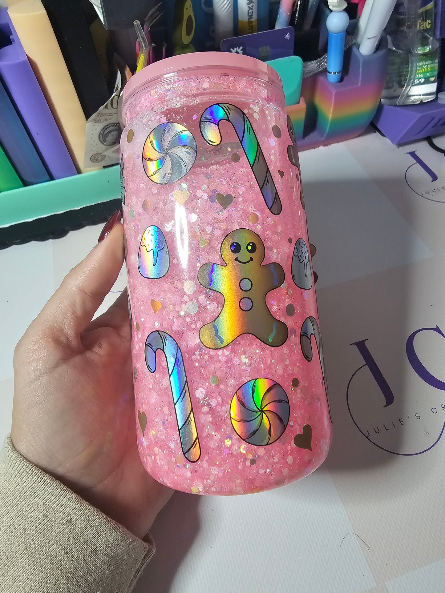 Sweet treats snowglobe with beautiful lid to match