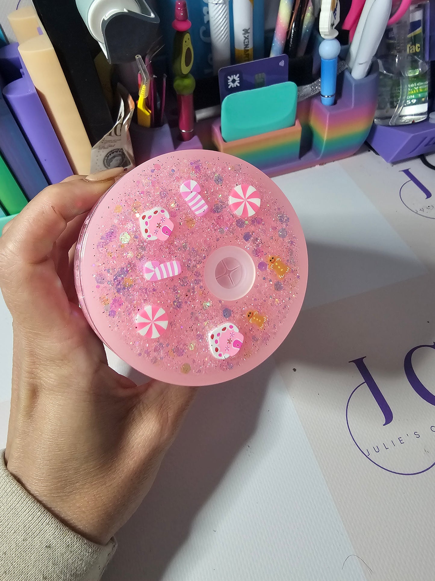 Sweet treats snowglobe with beautiful lid to match
