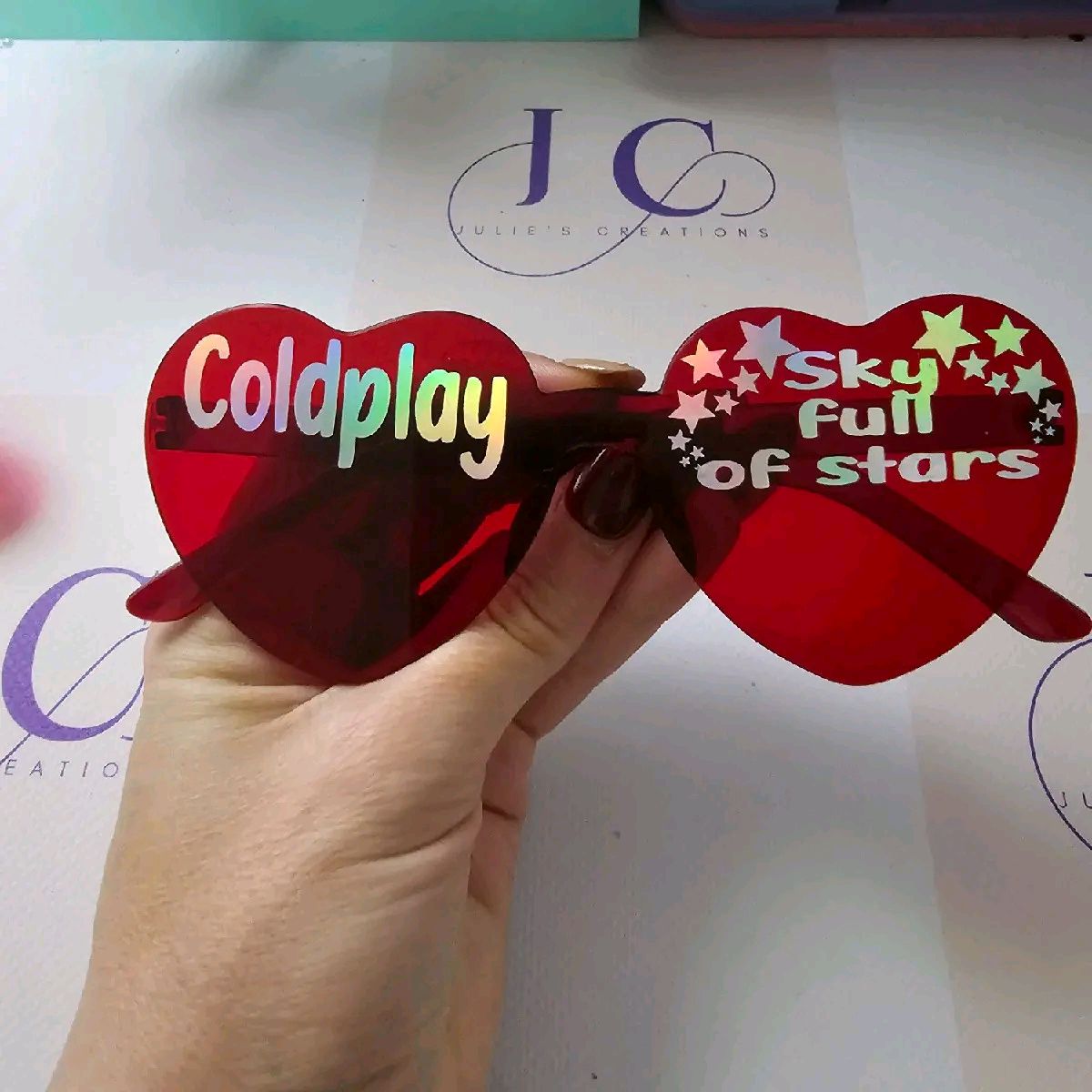 Coldplay concert glasses