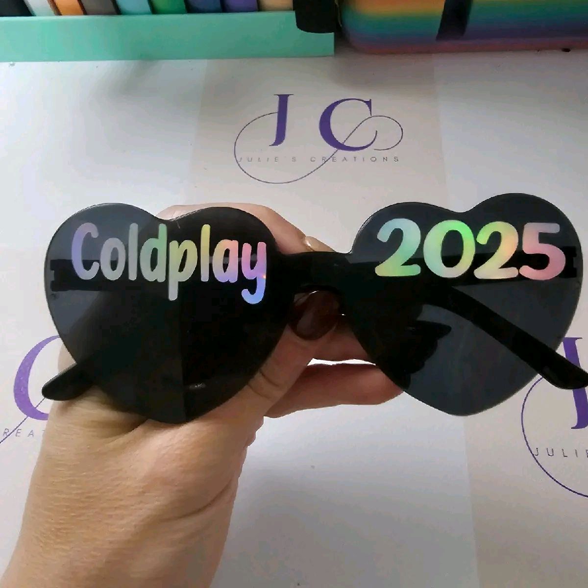 Coldplay concert glasses