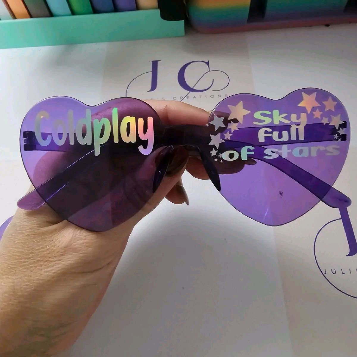 Coldplay concert glasses