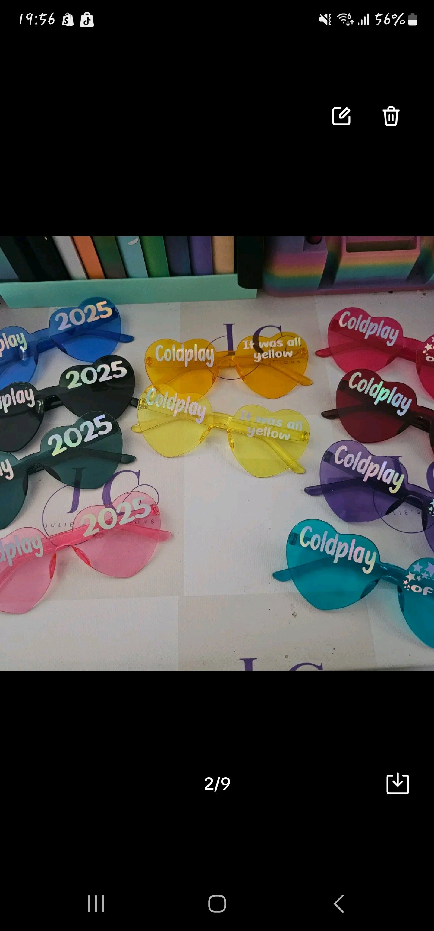 Coldplay concert glasses