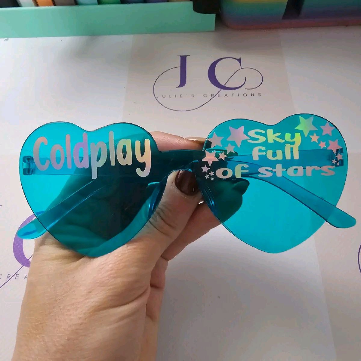 Coldplay concert glasses