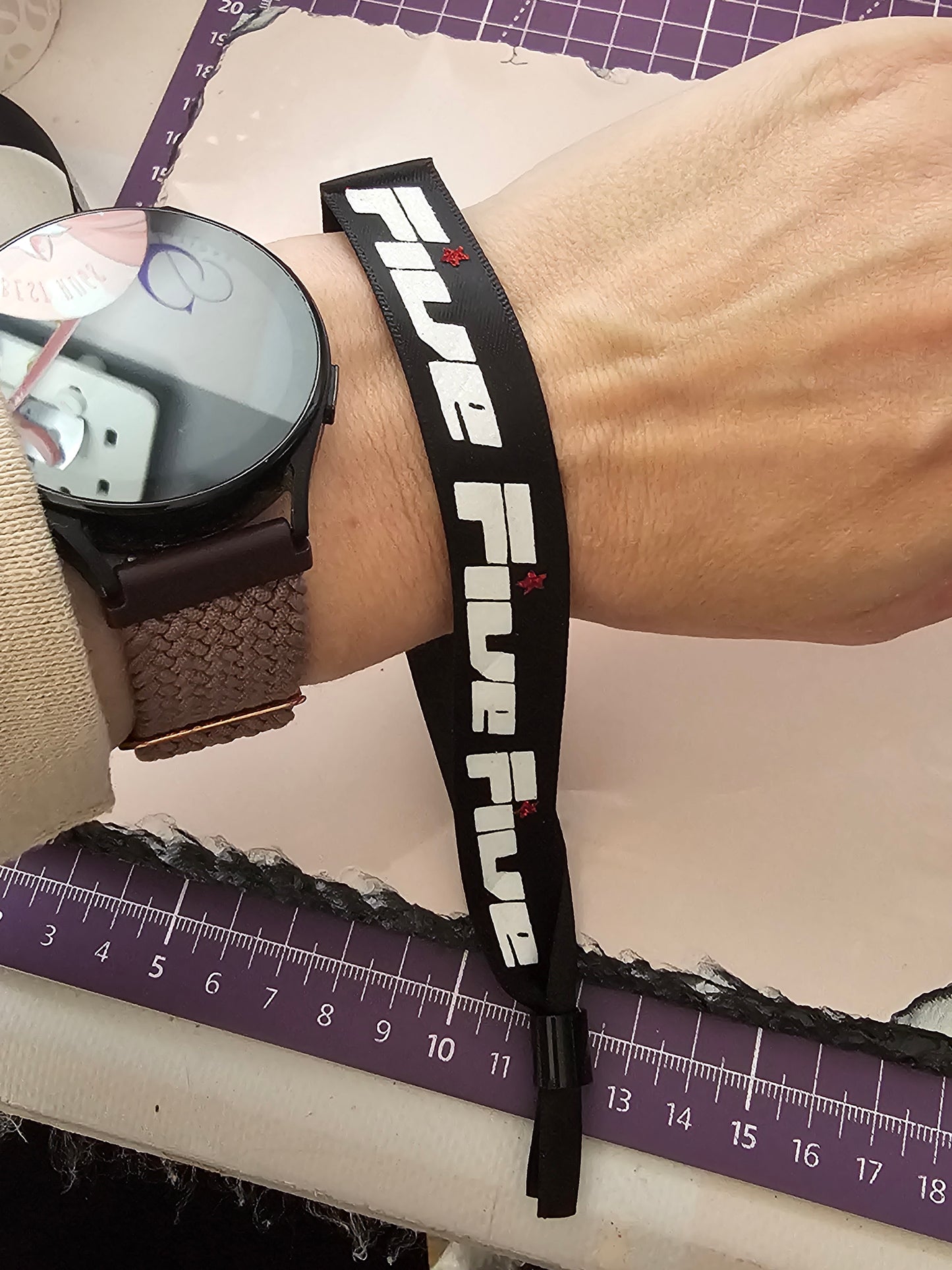 Five keepsake wristband