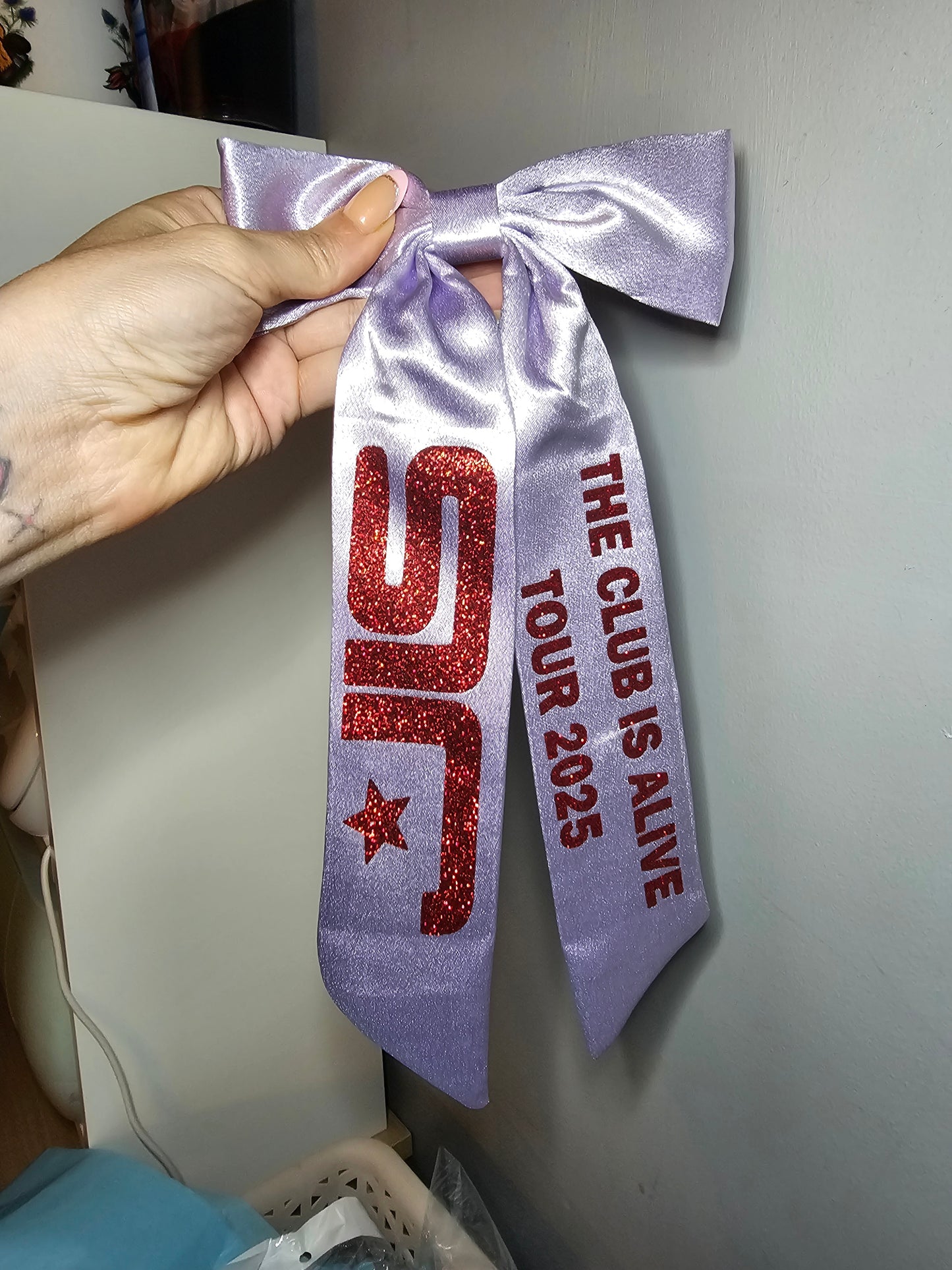 Jls concert hair bow and concert glasses can be bought separately
