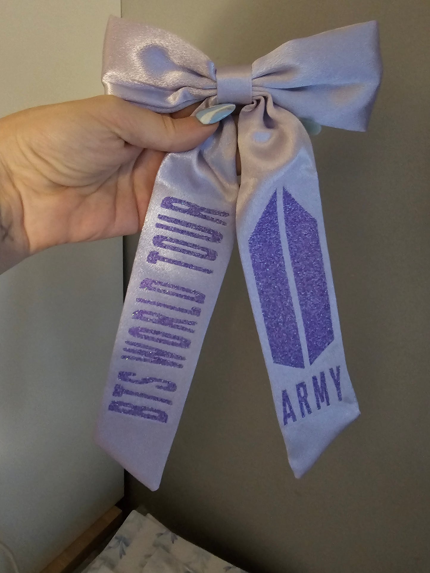bts army long tail hair bow perfect for the upcoming concert