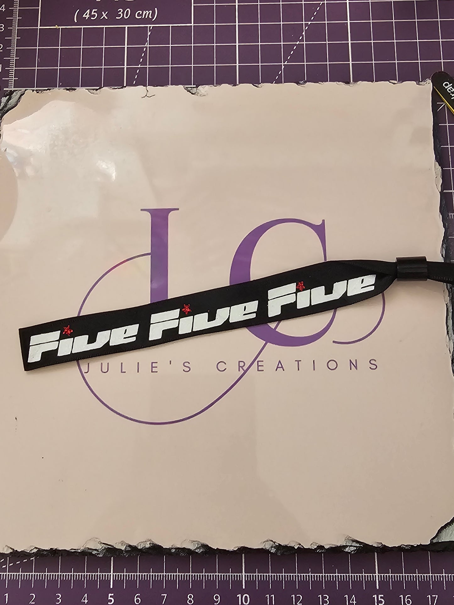 Five keepsake wristband