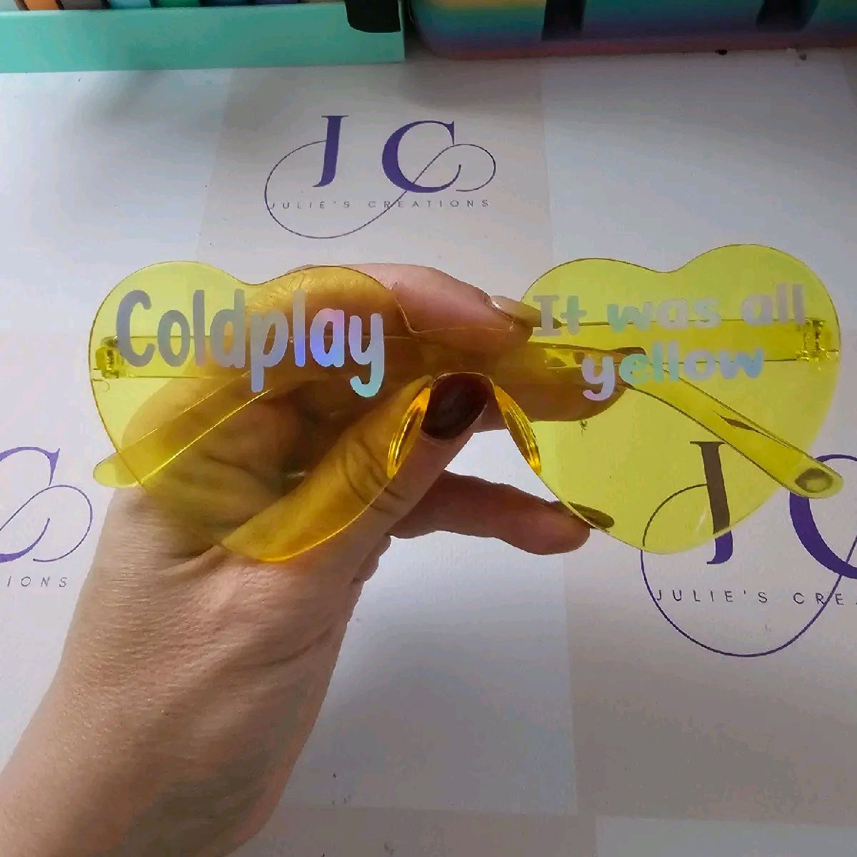 Coldplay concert glasses