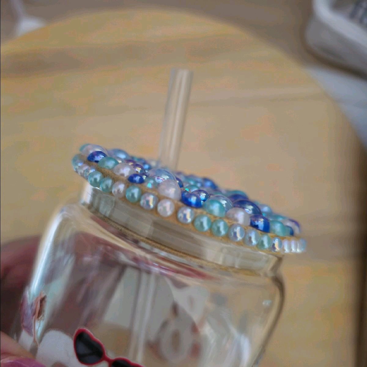 taylor swift 1989 16oz libbey glass with rhinestone lid