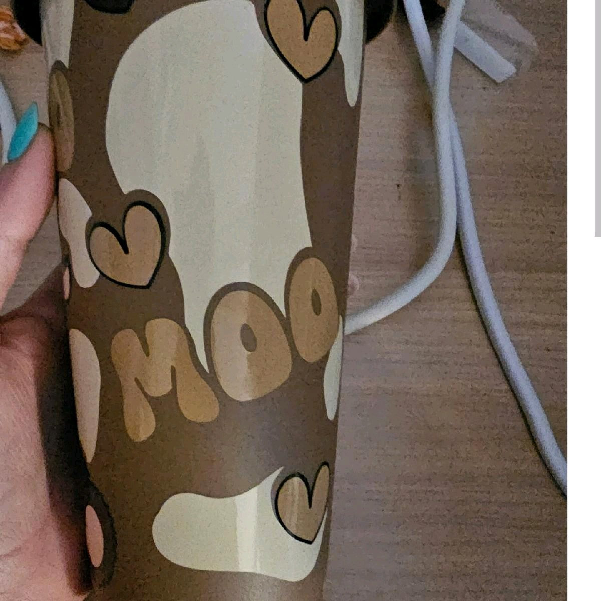 beautiful Highland cow 24oz cold cup