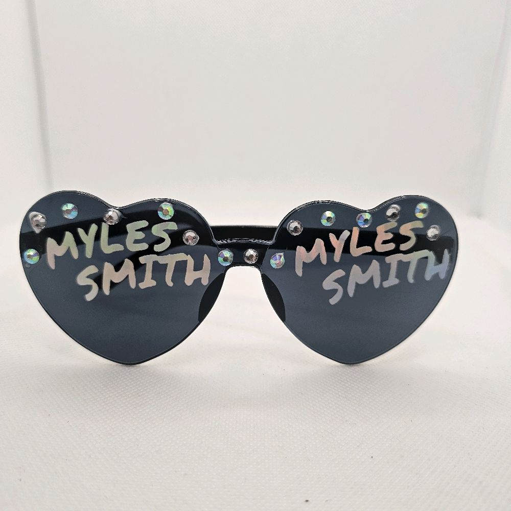 Myles Smith Concert Glasses with Heart-Shaped Frames