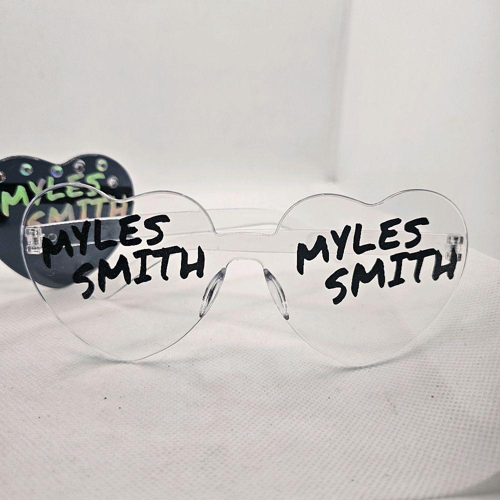 Myles Smith Concert Glasses with Heart-Shaped Frames