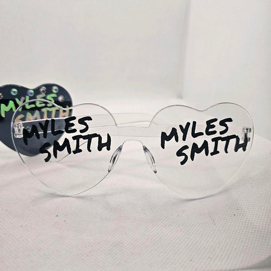 Myles Smith Concert Glasses with Heart-Shaped Frames