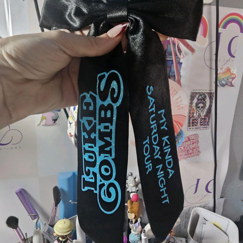 luke combs concert hair bow