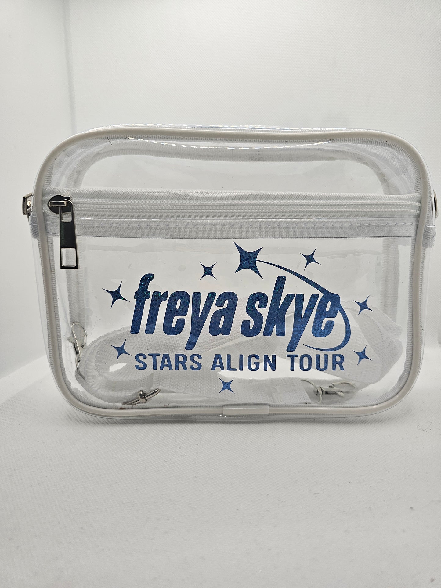 Freya Skye Stars Align Tour Concert Bag - Clear Transparent Design with Zip Closure for Easy Access