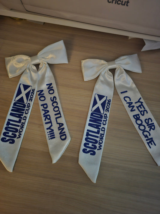 Scotland world cup hair bow