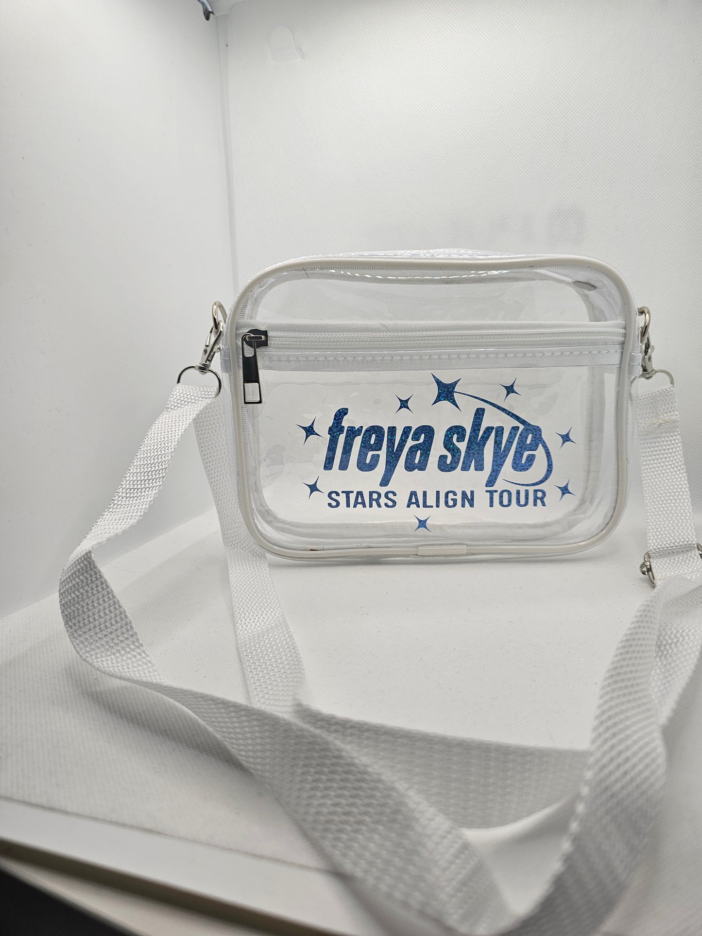 Freya Skye Stars Align Tour Concert Bag - Clear Transparent Design with Zip Closure for Easy Access