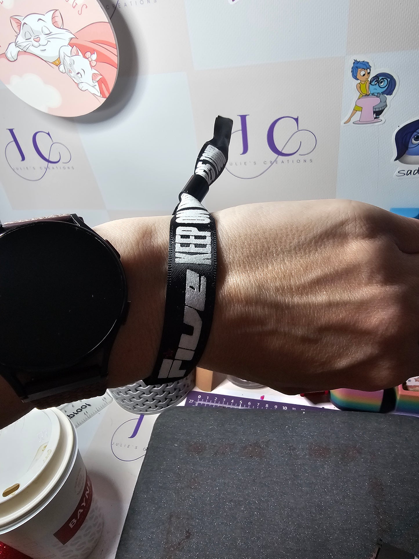 Five keepsake wristband