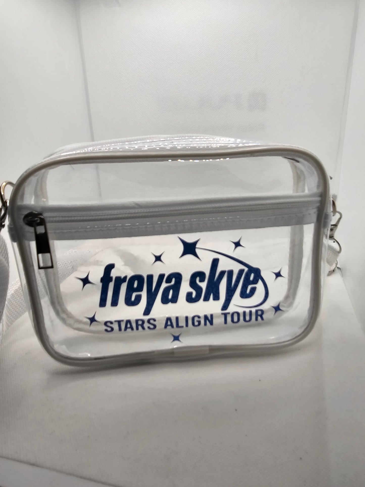 Freya Skye Stars Align Tour Concert Bag - Clear Transparent Design with Zip Closure for Easy Access