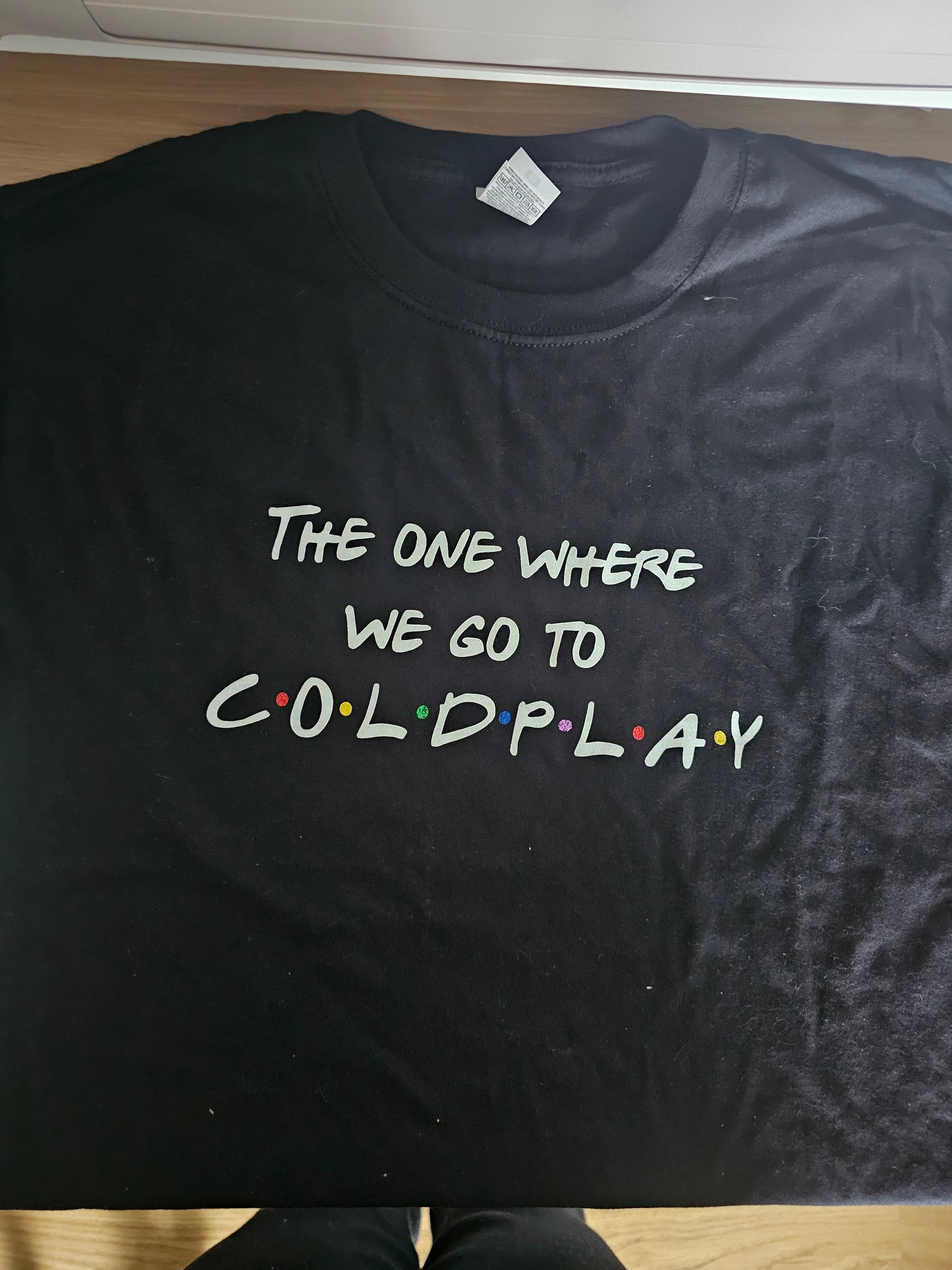 The one where we go to Coldplay tshirt