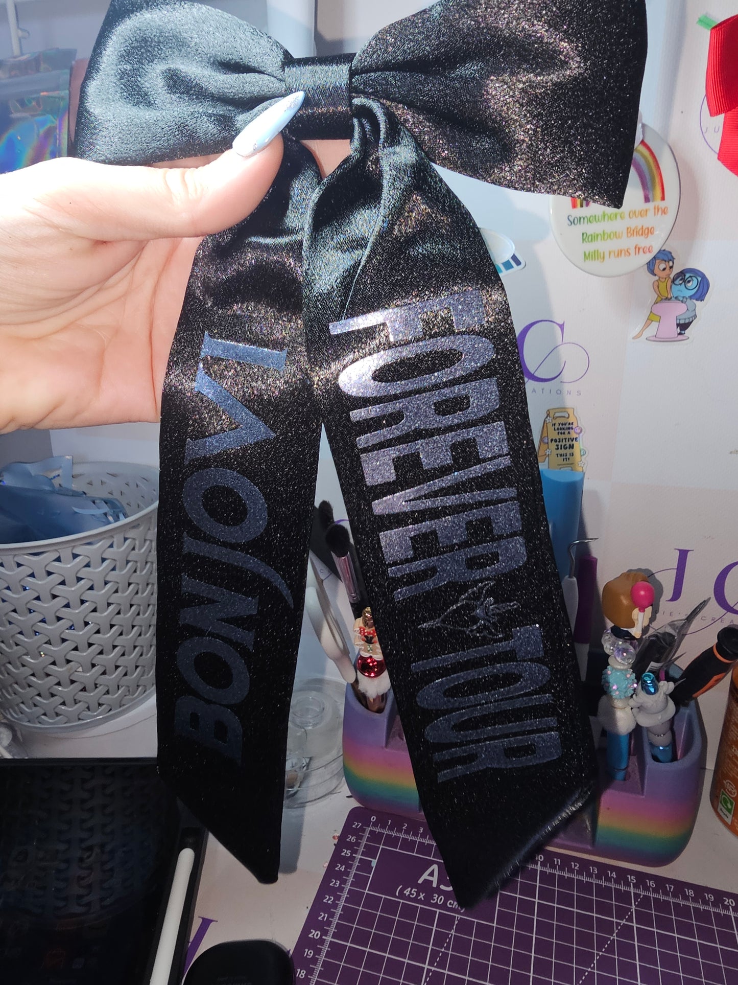 bon jovi forever tour concert hair bow