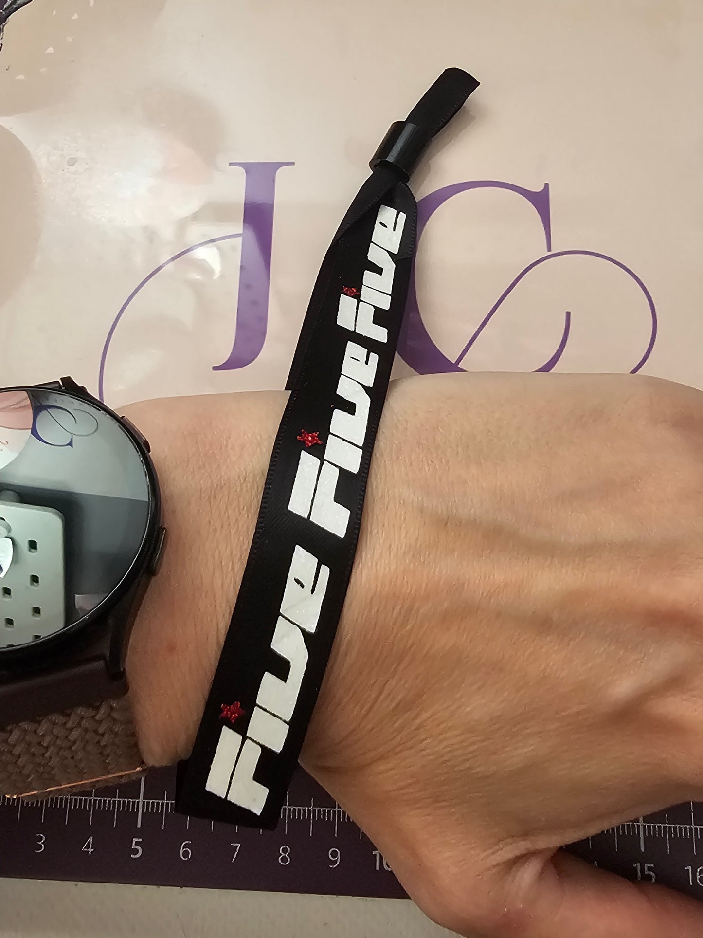 Five keepsake wristband
