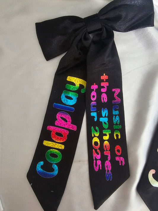 Coldplay concert hair bow