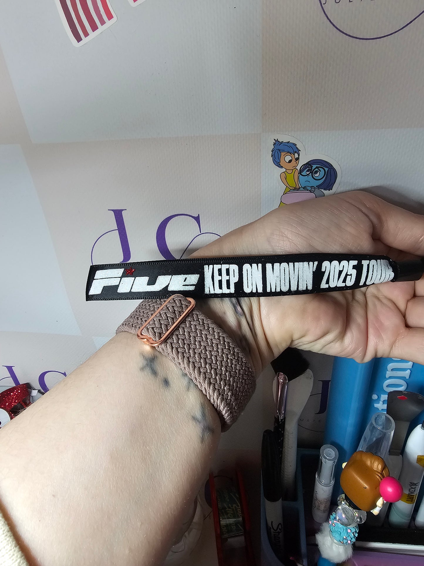 Five keepsake wristband